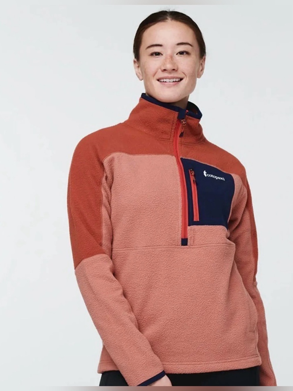 Abrazo Fleece Half-Zip Jacket-Spice/Earthen